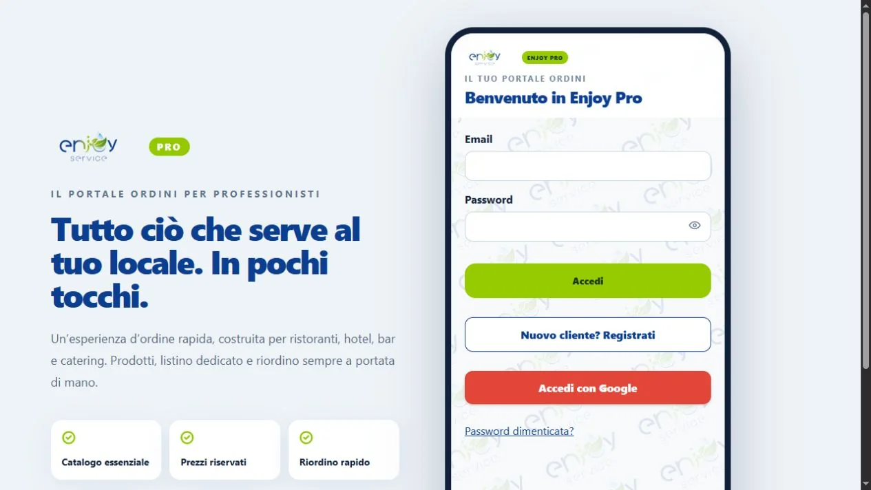 Schermata di EnjoyPro